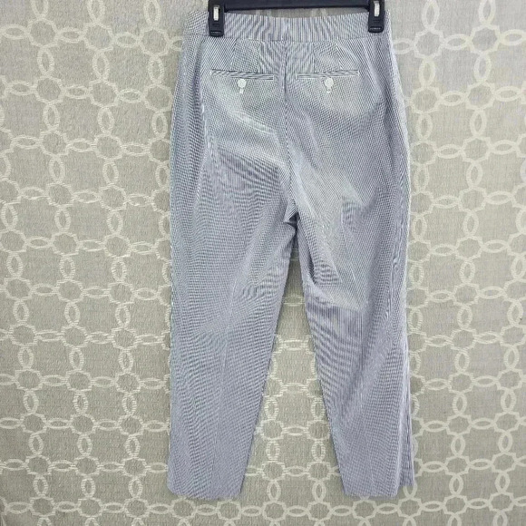 Talbot Women's Pants 8P Striped Cropped Zip side - Picture 2 of 8